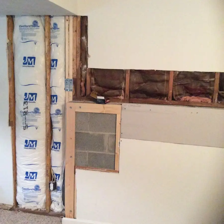 Wall insulation replacement during Odor Removal & Deodorization in Mounds View